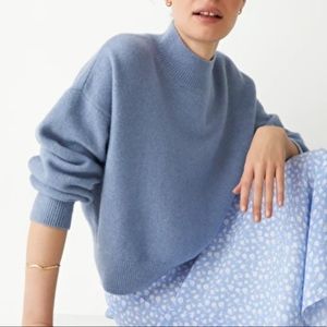 & Other Stories Mock Neck Sweater in Blue